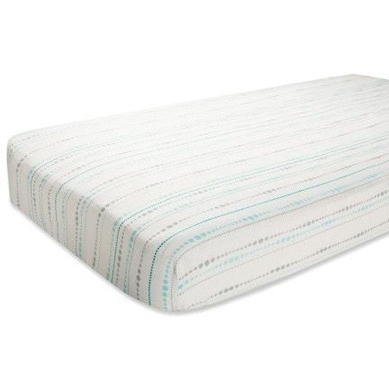 Aden and Anais - Cot Sheet - Bamboo Azure - nursery - Aden and Anais - Afterpay - Zippay Carry Them Close
