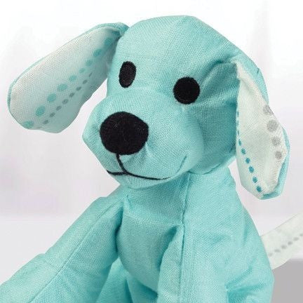 Aden and Anais - Musy Mate Mini Bamboo - Azure Solid Aqua (Puppy) - Toys - Aden and Anais - Afterpay - Zippay Carry Them Close
