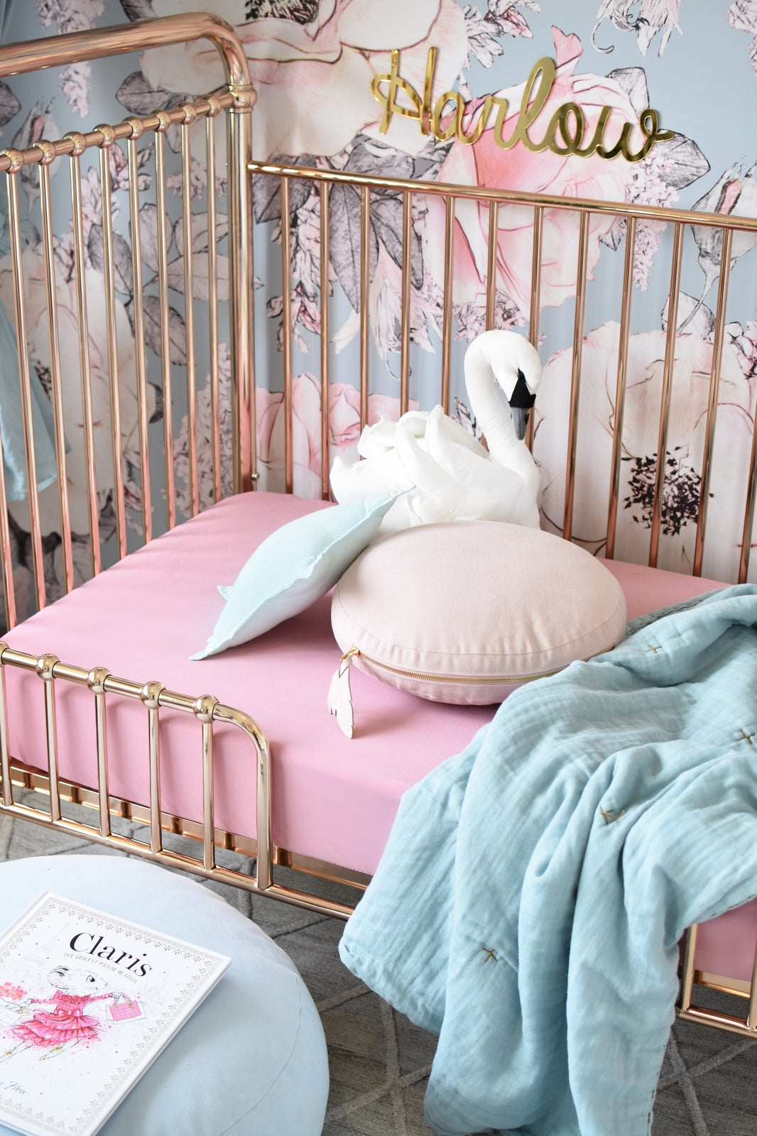 Snuggle Hunny Kids - Fitted Cot Sheet - Rouge Pink