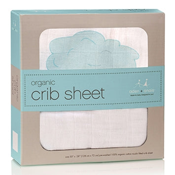 Aden and Anais - Organic Cot Sheet - Sky Blue