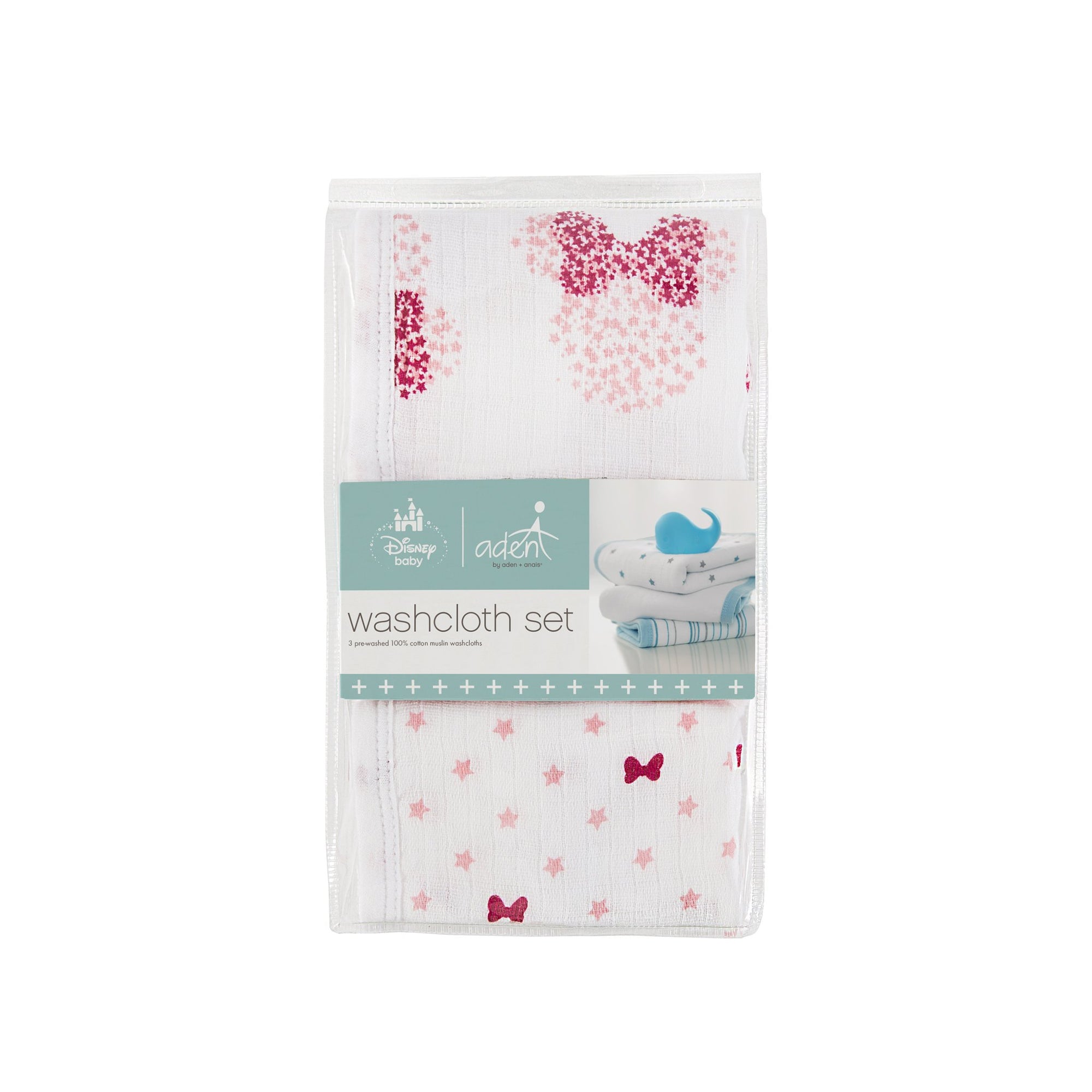 Aden and Anais - Aden by Anais - Wash Cloth Set - Graphic Minnie