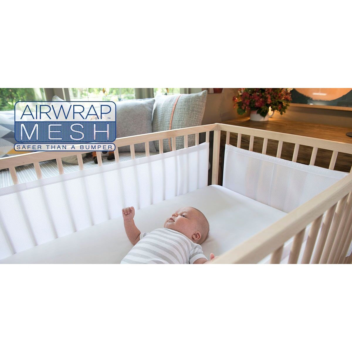 Breathable cot store bumper