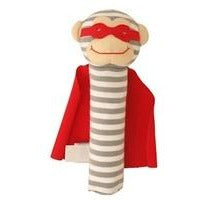 Alimrose - Super Hero Monkey Squeaker Rattle - Toys - Alimrose - Afterpay - Zippay Carry Them Close