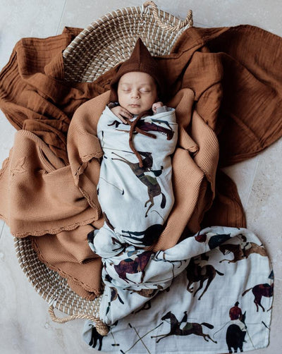 Snuggle Hunny Kids - Organic Muslin Wrap - Polo Club