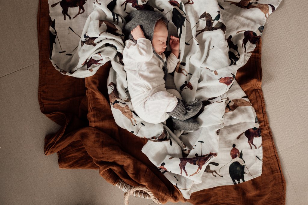 Snuggle Hunny Kids - Organic Muslin Wrap - Polo Club