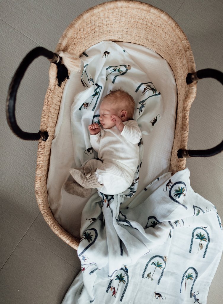 Pop Ya Tot - Muslin Swaddle - Barbados Monkey