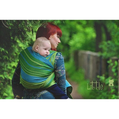 Little Frog Woven Wrap - Azurite, , Woven Wrap, Little Frog, Carry Them Close  - 2