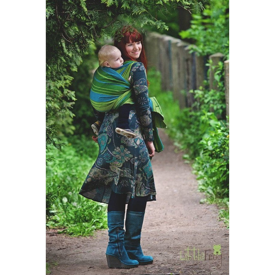 Little Frog Woven Wrap - Azurite, , Woven Wrap, Little Frog, Carry Them Close  - 1