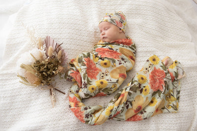 Kute Cuddles - Organic Bamboo Muslin Swaddle - Adaline