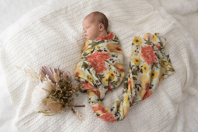 Kute Cuddles - Organic Bamboo Muslin Swaddle - Adaline