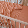 Mulberry Threads - Organic Bamboo Cot Sheets - Rust
