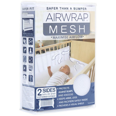 Airwrap Mesh Cot Liner - 2 Sides White - Bedding - Airwrap - Afterpay - Zippay Carry Them Close