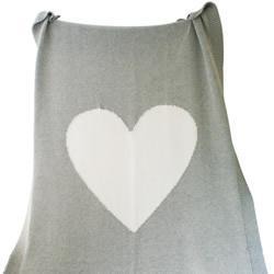 Alimrose Knit Cot Blanket - Heart - Baby Blankets - Alimrose - Afterpay - Zippay Carry Them Close