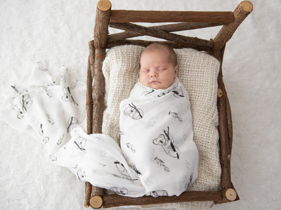 Kute Cuddles - Organic Bamboo Muslin Swaddle - Archie