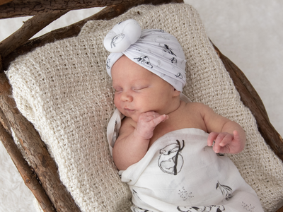 Kute Cuddles - Organic Bamboo Muslin Swaddle - Archie