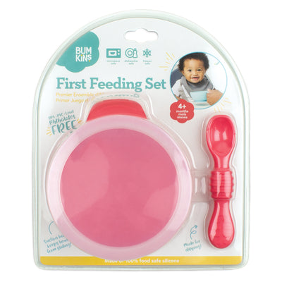 Bumkins - Silicone Grip First Foods Bowl Set - Red