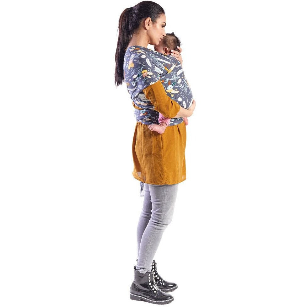 Boba Stretchy Wrap - Feathers & Flowers