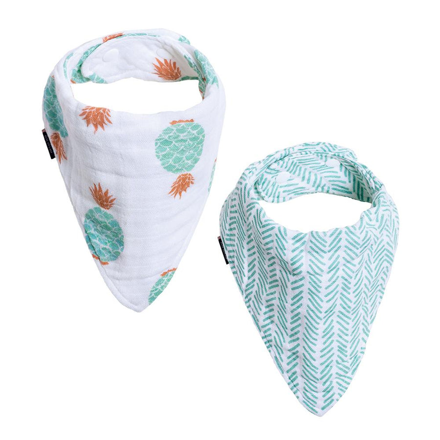 Bebe Au Lait - Muslin Bandana Bibs (2pk) - Oahu & Zig-Zag