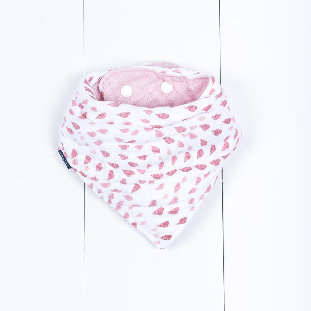 Bebe Au Lait - Muslin Bandana Bibs (2pk) - Rose Quartz & Petal