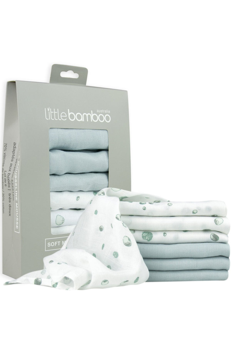 Little Bamboo - Muslin Washers (6pk) Whisper