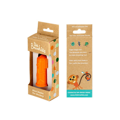 Brushie - Silicone Finger Gum and Toothbrush - Momo the Monkey