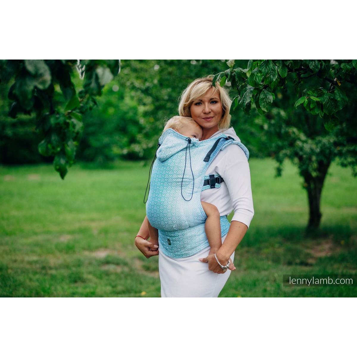 Lenny Lamb Ergonomic Carrier (TODDLER) -  BIG LOVE ICE MINT - Toddler Carrier - Lenny Lamb - Afterpay - Zippay Carry Them Close