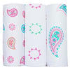 Bubble - Baby Swaddle Bamboo (Paisley Set of 3) - swaddle - Bubble - Afterpay - Zippay Carry Them Close