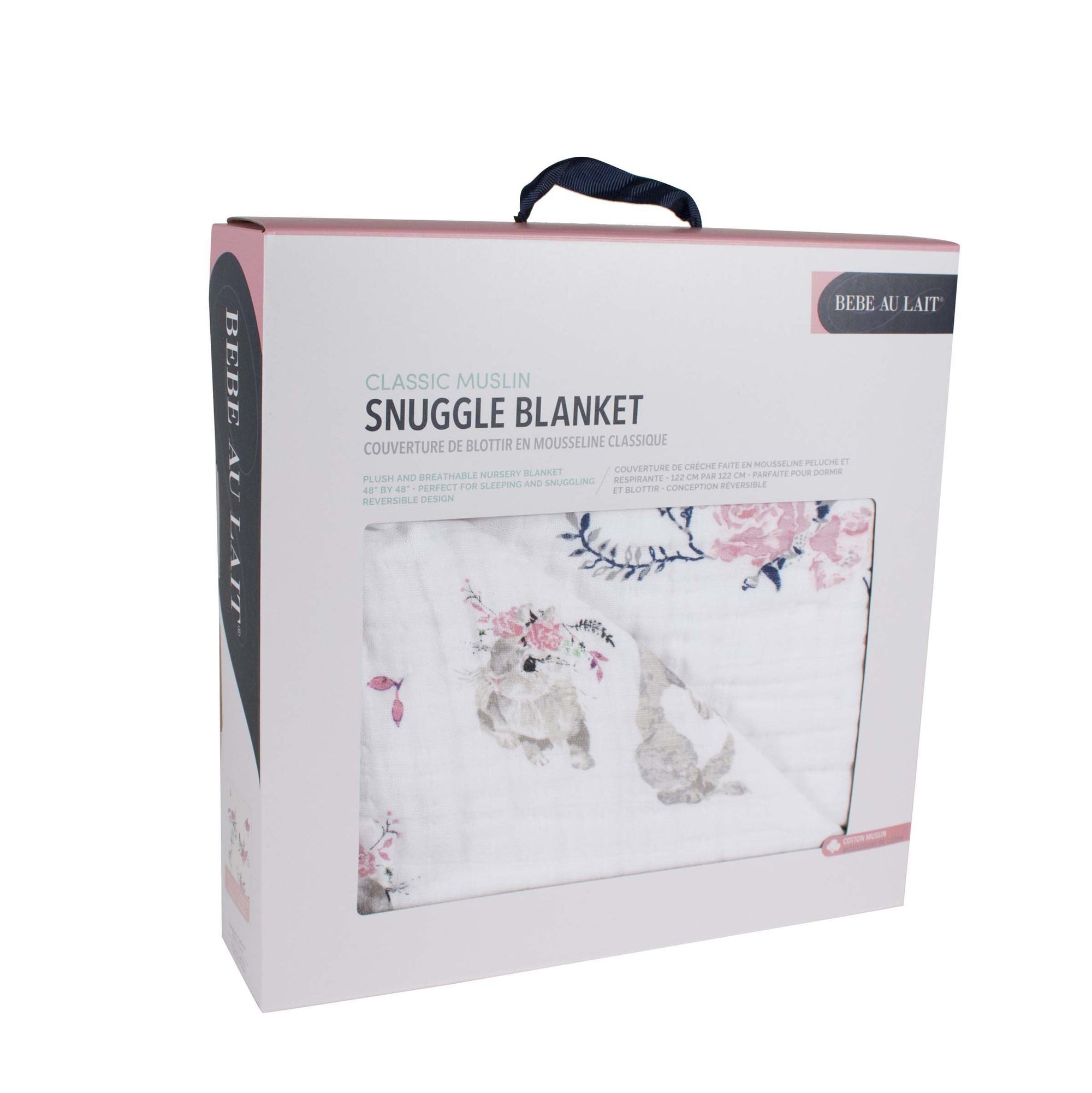 Bebe Au Lait - Muslin Snuggle Blanket - Bunny Tails & Garland