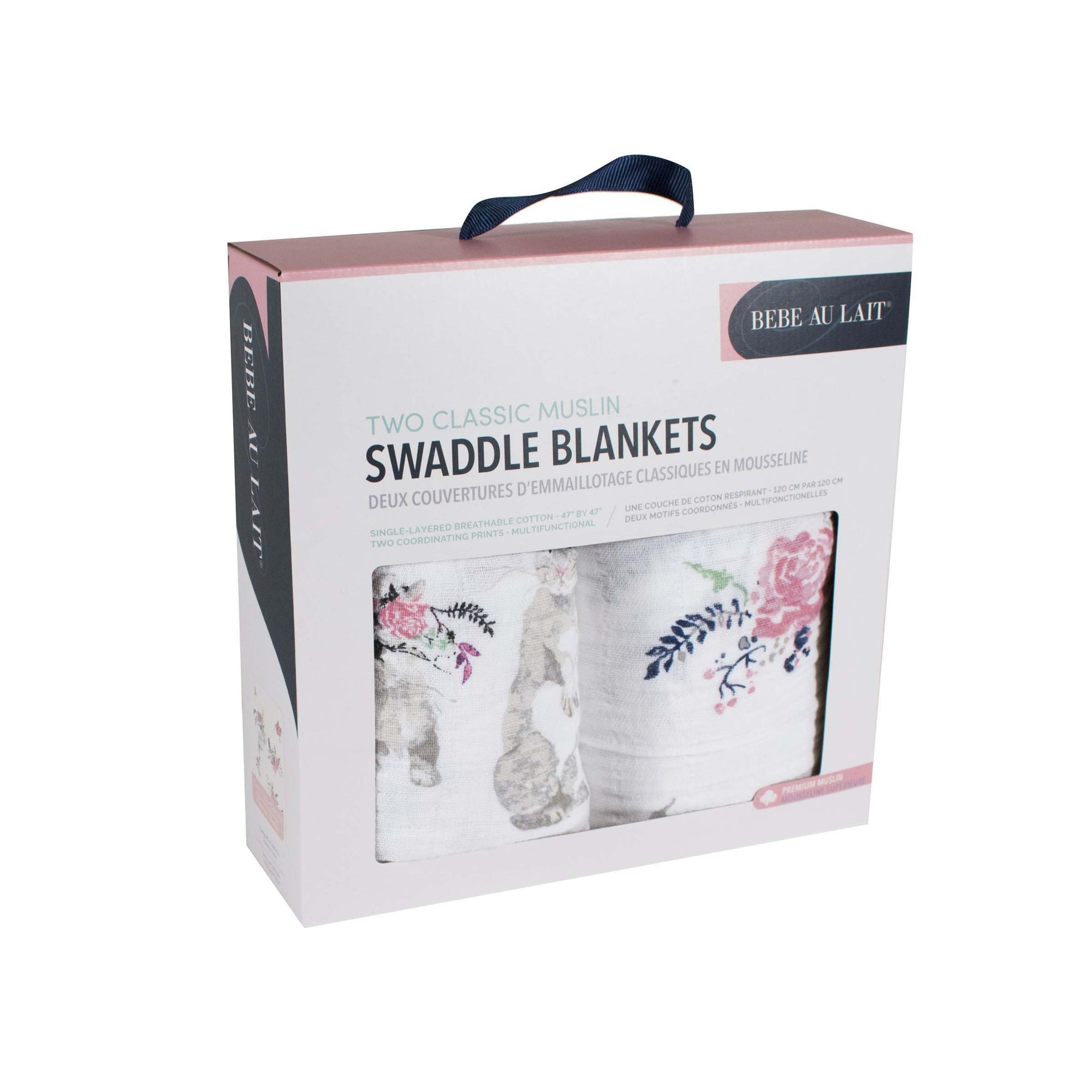 Bebe Au Lait - Muslin Baby Swaddle - Bunny Tails / Garland (2pk)