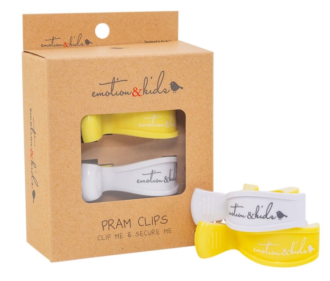 Emotion and Kids - Pram Pegs (2set) - Yellow/White