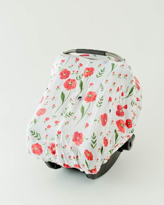 Little Unicorn - Car Seat Canopy - Summer Poppy