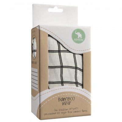 All4Ella Bamboo Baby Swaddle Wrap - Lines - Swaddle - All4Ella - Afterpay - Zippay Carry Them Close