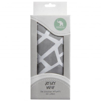 All4Ella Jersey Baby Swaddle Wrap - Geometric Grey - Swaddle - All4Ella - Afterpay - Zippay Carry Them Close