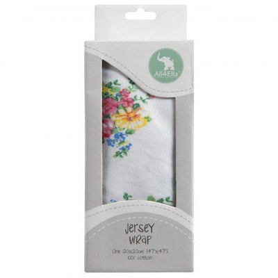 All4Ella Jersey Baby Swaddle Wrap - Floral - Swaddle - All4Ella - Afterpay - Zippay Carry Them Close