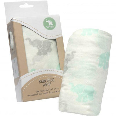 All4Ella Bamboo Baby Swaddle Wrap - Elephant - Swaddle - All4Ella - Afterpay - Zippay Carry Them Close