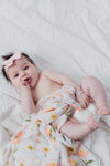 Clementine Kids - Cotton Muslin Baby Swaddle - Blush Bloom