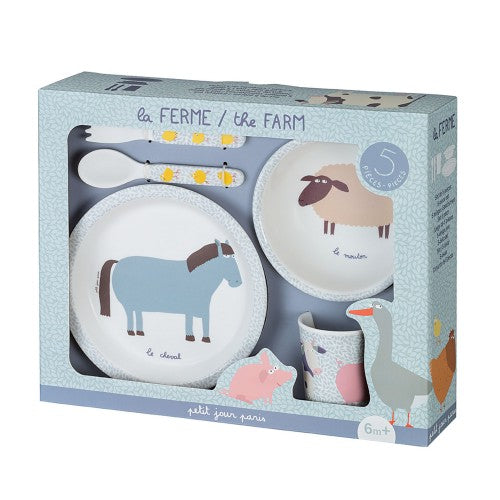 Petit Jour - 5 Piece Tableware Gift Set - Farm Yard