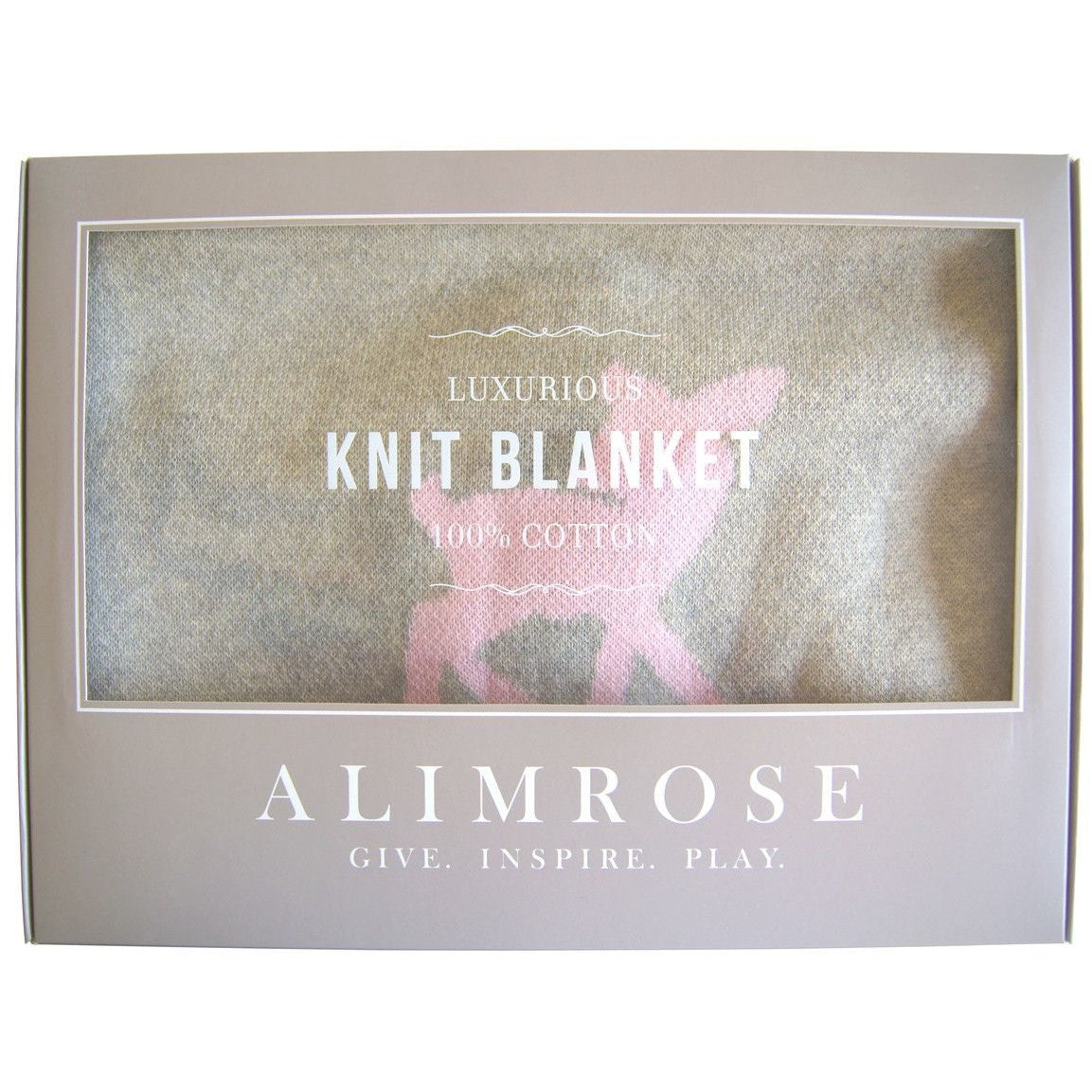 Alimrose Knit Stroller Blanket - Deer and Dots Pink - Baby Blankets - Alimrose - Afterpay - Zippay Carry Them Close