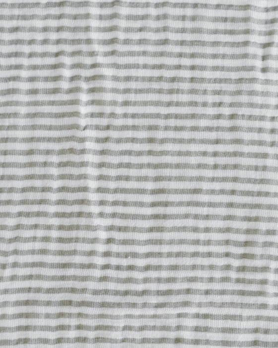 Little Unicorn - Cotton Muslin Baby Swaddle - Grey Stripe