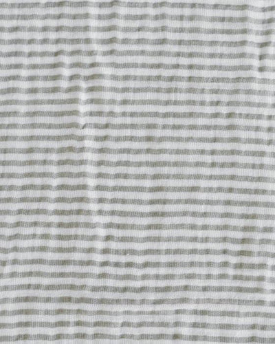 Little Unicorn - Cotton Muslin Baby Swaddle - Grey Stripe