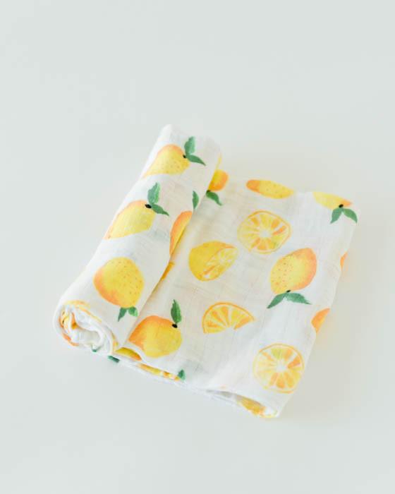 Little Unicorn - Cotton Muslin Baby Swaddle - Lemon