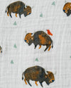 Little Unicorn - Cotton Muslin Baby Swaddle - Bison