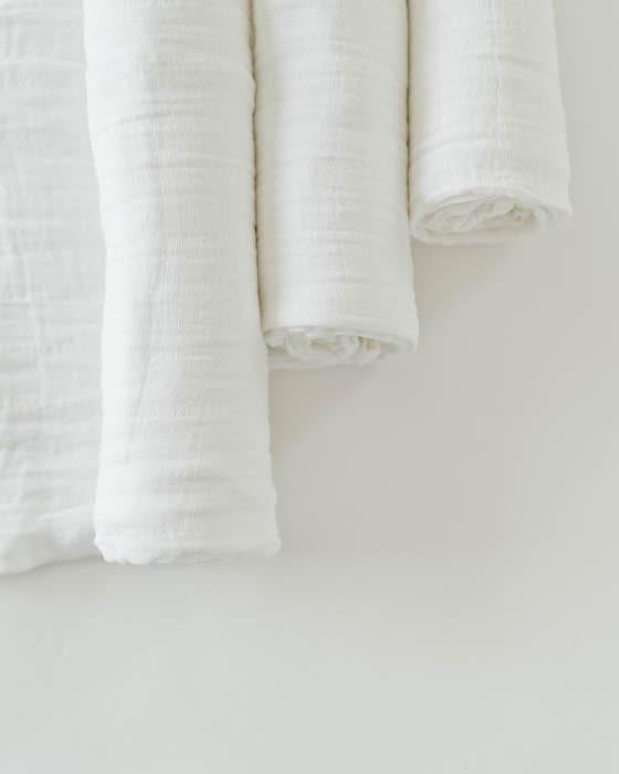 Little Unicorn - Cotton Muslin Baby Swaddle (Set 3) - White