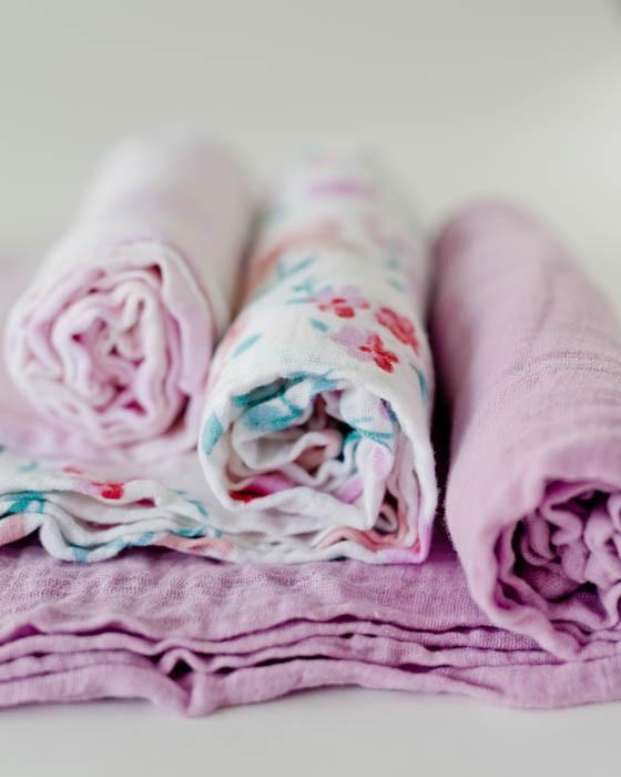 Little Unicorn - Cotton Muslin Baby Swaddle (Set 3) - Morning Glory