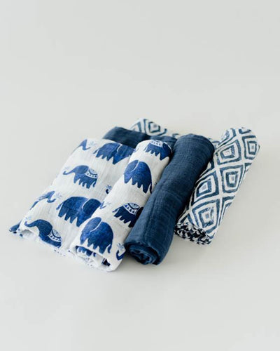 Little Unicorn - Cotton Muslin Baby Swaddle (Set 3) - Indie Elephant