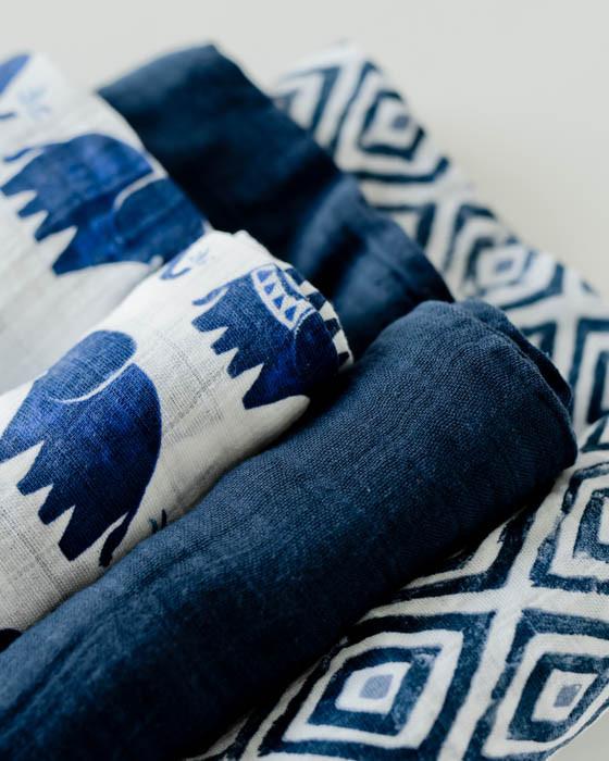 Little Unicorn - Cotton Muslin Baby Swaddle (Set 3) - Indie Elephant