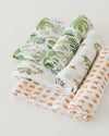 Little Unicorn - Cotton Muslin Baby Swaddle (Set 3) - Gators