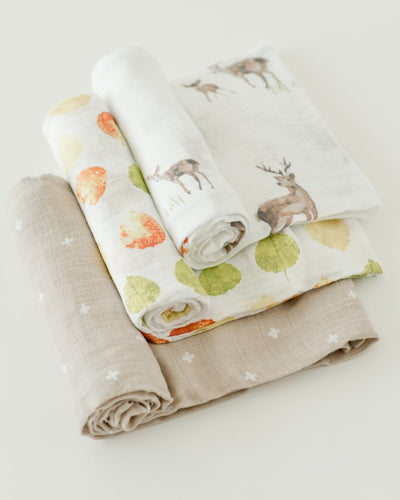 Little Unicorn - Cotton Muslin Baby Swaddle (Set 3) - Oh Deer
