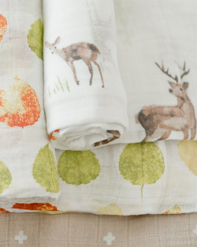 Little Unicorn - Cotton Muslin Baby Swaddle (Set 3) - Oh Deer