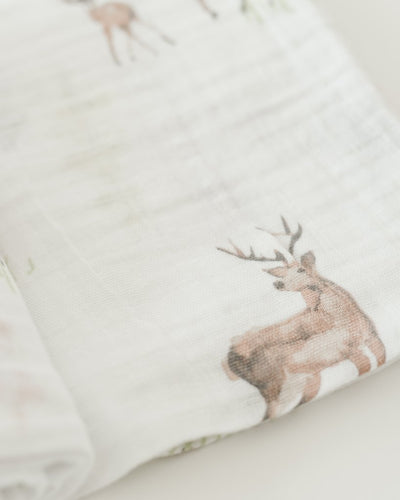 Little Unicorn - Cotton Muslin Baby Swaddle - Oh Deer